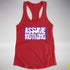 Assume Nothing Lesbian Labrys Pride Flag Racerback Tank - Red